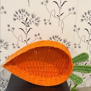 Orange and Green Woven Basket